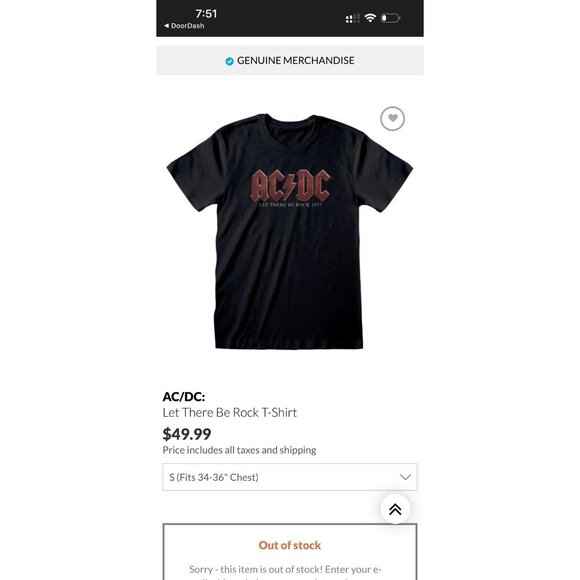 Vintage style AC/DC black T-Shirt — Size: Men’s XS (or a Women’s Small) - Picture 6 of 6